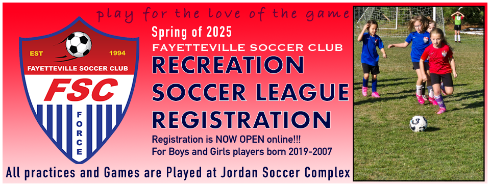 2025 Spring Recreation Soccer Registration Now Open!